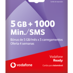 Cartão Vodafone Ready 5GB + 1000 Min.SMS